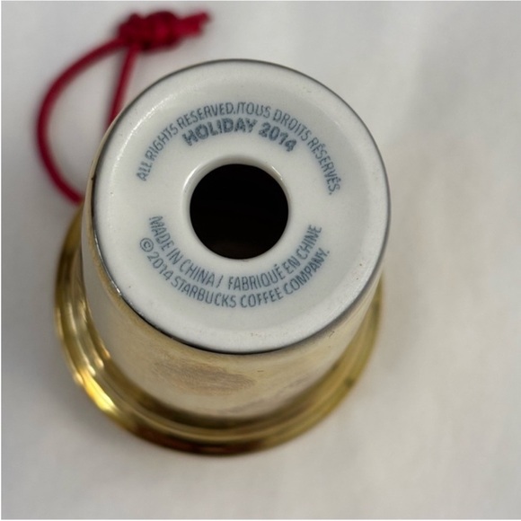 Starbucks Festive Red and Gold Ornament SET OF 3 Christmas ornaments 2012/14 - Picture 10 of 16